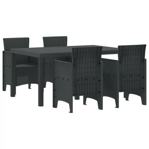 Kert étkező szett 5 pcs Antracit Polt rattan