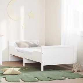   Ágykeret matracmal fejtámlával Fehér 80 x 200 cm Tömör fenyőfa