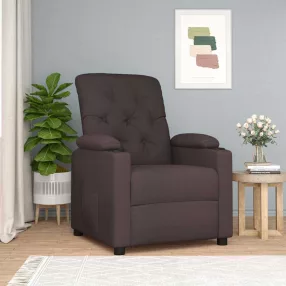 vidaXL sötétbarna szövet dönthető fotel