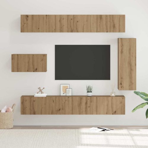 TV szekrény garnitúra 8 pcs kézműves tölgy 30.5 x 30 x 90 cm