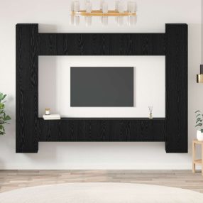   TV szekrény garnitúra 10 pcs Fekete tölgy 30,5 x 30 x 90 cm