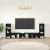 TV szekrény 4 pcs Musta tammi 37 x 35 x 107.5 cm Műanyag Fa
