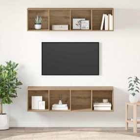   TV szekrény garnitúra 2 pcs kézműves tölgy 37 x 37 x 142.5 cm