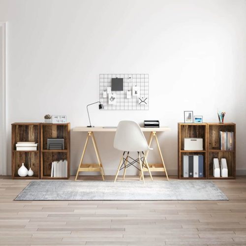 TV szekrény garnitúra 4 pcs Régi fa 37 x 35 x 72 cm Faanyag