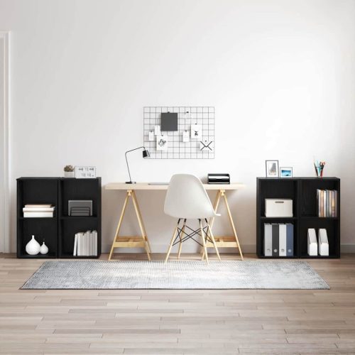 TV szekrény garnitúra 4 pcs Musta tammi 37 x 35 x 72 cm Faanyag