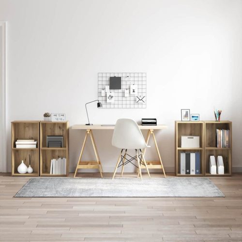 TV szekrény garnitúra 4 pcs kézműves tölgy 37 x 35 x 72 cm