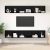 Fali TV Szekrény 4 pcs Musta tammi 37 x 37 x 107.5 cm