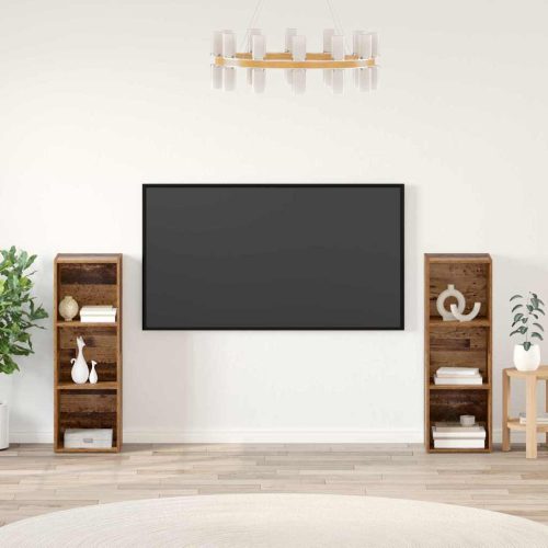 TV szekrény garnitúra 2 pcs Régi fa 107 x 35 x 37 cm Faanyag