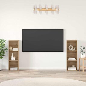   TV szekrény garnitúra 2 pcs kézműves tölgy 107 x 35 x 37 cm