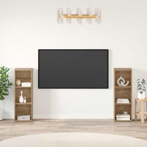 TV szekrény garnitúra 2 pcs kézműves tölgy 107 x 35 x 37 cm