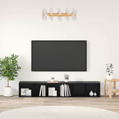 TV szekrény garnitúra 2 pcs Fekete tölgy 37 x 35 x 107cm