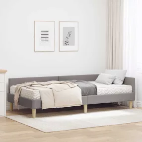   Sarok Ágykeret Matraccal matracmal 2 pcs Tópszínű szövet