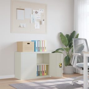 világosszürke acél irattartó szekrény 90 x 40 x 70 cm