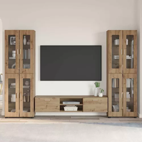 TV szekrény garnitúra FLORIN 3 db Artisan tölgy Szerelt Fa