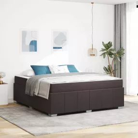   vidaXL Ágykeret matracmal Sötét Barna 180 x 200 cm szövet