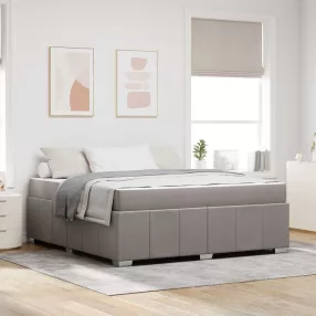 vidaXL Ágykeret matracmal Tópszínű 180 x 200 cm szövet