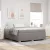 vidaXL Ágykeret matracmal Tópszínű 180 x 200 cm szövet