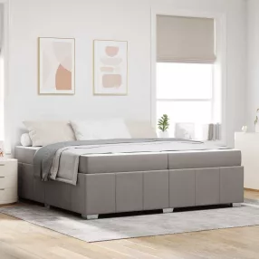vidaXL Ágykeret matracmal Tópszínű 200 x 200 cm szövet