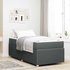   vidaXL Ágykeret matracmal Sötétszürke 80 x 200 cm szövet
