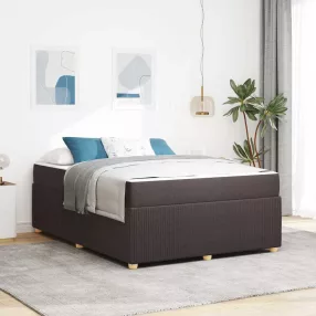   vidaXL Ágykeret matracmal Sötét Barna 160 x 200 cm szövet