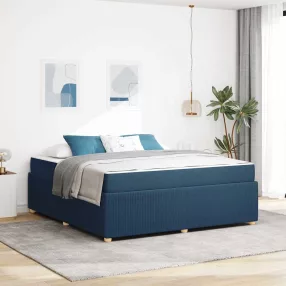 vidaXL Ágykeret matracmal Kék 180 x 200 cm szövet