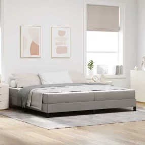 Boxrugós ágy matracmal Tópszínű 200 x 200 cm szövet