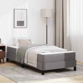 Ágy matracmal Szürke 80 x 200 cm Műbőr