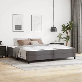 vidaXL Ágykeret matracmal Szürke 200 x 200 cm szövet