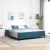 Boxspring ágy matraccal Sötét kék 180 x 200 cm Bársony
