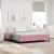 Boxspring ágy matraccal Rózsaszín 180 x 200 cm Bársony