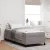 Boxrugós ágy Krém és fekete 90 x 200 cm Textil és mérnöki fa