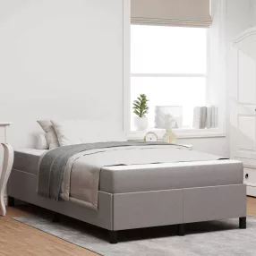   Boxrugós ágy Taupe és Fekete 120 x 200 cm Textil és mérnöki fa