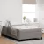 Boxrugós ágy Taupe és Fekete 120 x 200 cm Textil és mérnöki fa