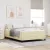 Boxrugós ágy Krém és fekete 160 x 200 cm Textil és mérnöki fa