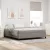 Boxrugós ágy Taupe és Fekete 180 x 200 cm Textil és mérnöki fa
