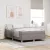 Boxrugós ágy matracmal Taupe és fehér 140 x 190 cm szövet
