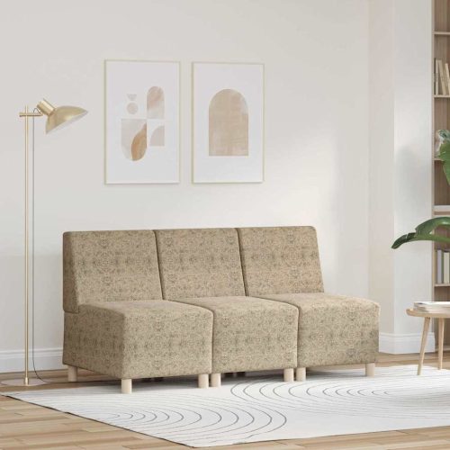 Fotel 3 pcs Világosszürke 55 x 74 x 82 cm Műbőr velúr