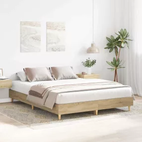 vidaXL Ágykeret 2 pcs Sonoma 152 x 203 cm Faanyag