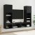 TV Fali Egységek LED-del 5 pcs Fekete tölgy 40,5 x 30 x 102 cm