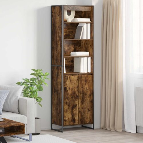 Magas szekrények 2 pcs Füstös tölgy 60 x 36 x 300 cm Faanyag