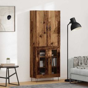 Magasfiú 2 pcs Öreg fa RÉtegelt fa és üveg