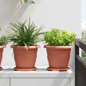   vidaXL Növénycserép 6 pcs Tégla Vörös Ø 26 x 21.5 cm Műanyag