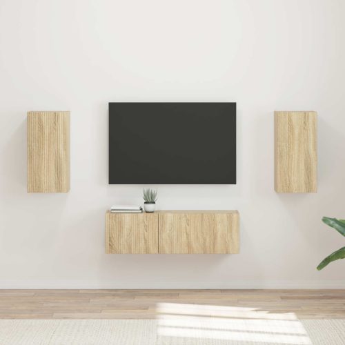 TV falit kabinet szett 4 pcs Sonoma tölgy Faanyag