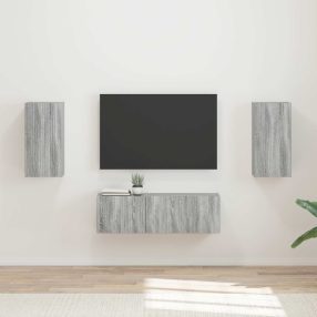 TV falit kabinet szett 4 pcs Szürke Sonoma Faanyag