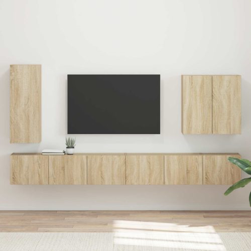 Falra szerelhető 6 pcs Sonoma tölgy