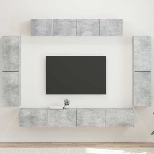 TV szekrény 8 pcs Beton Szürke
