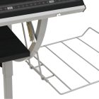 fekete-szürke szerelt fa és acél íróasztal 110x53x(58-87) cm
