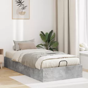   vidaXL Ottomán Ágykeret Beton Szürke 193 x 75,5 x 25 cm Faanyag