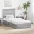 vidaXL Tárolós Ágy fejtámlával Szürke Sonoma 90 x 200 cm Faanyag