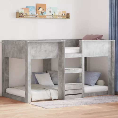 vidaXL Szükidő ágy Beton Szürke 100 x 200 cm Faanyag
